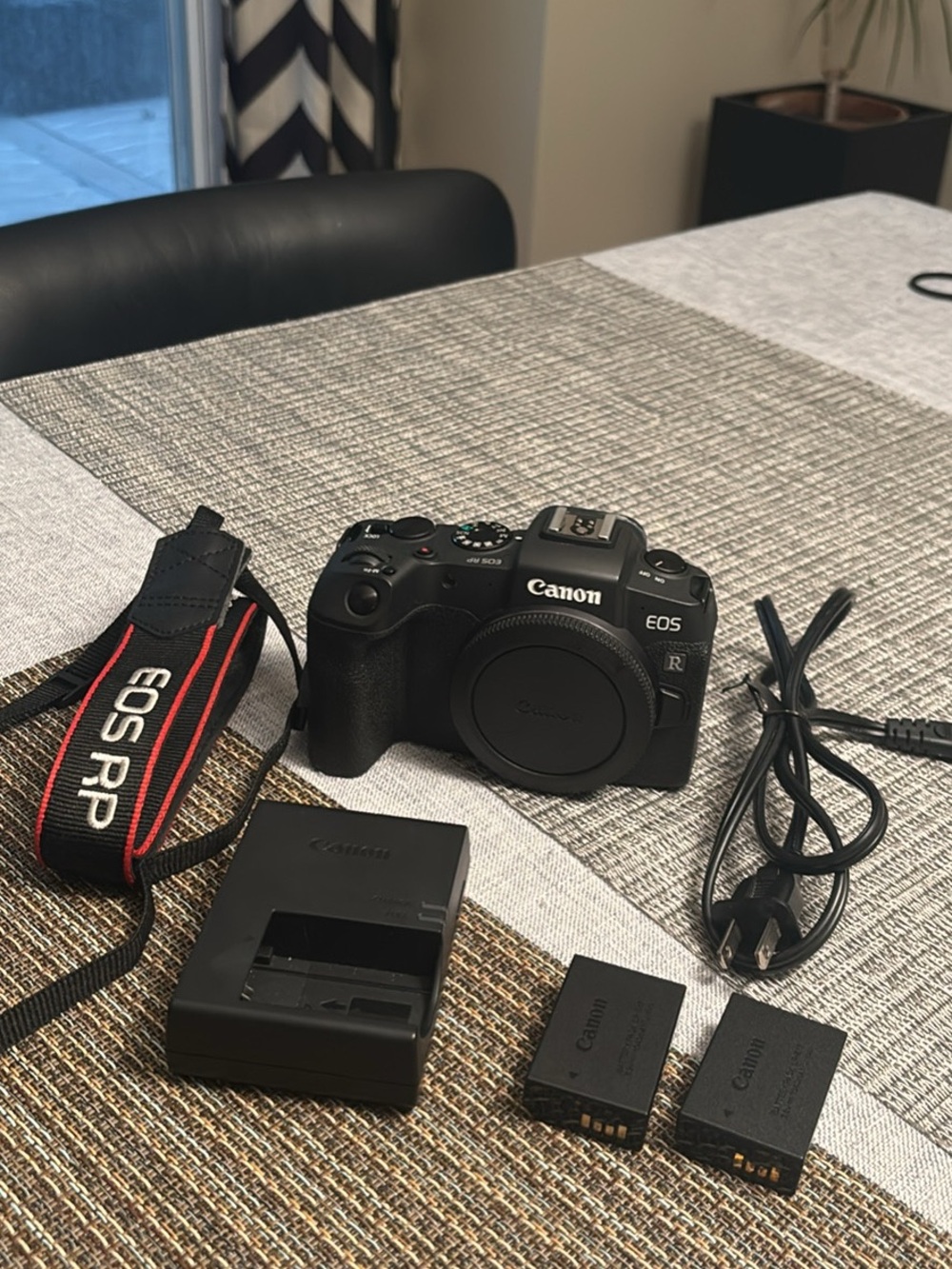 Canon EOS RP Mirrorless Camera Body with Black & Red Strap